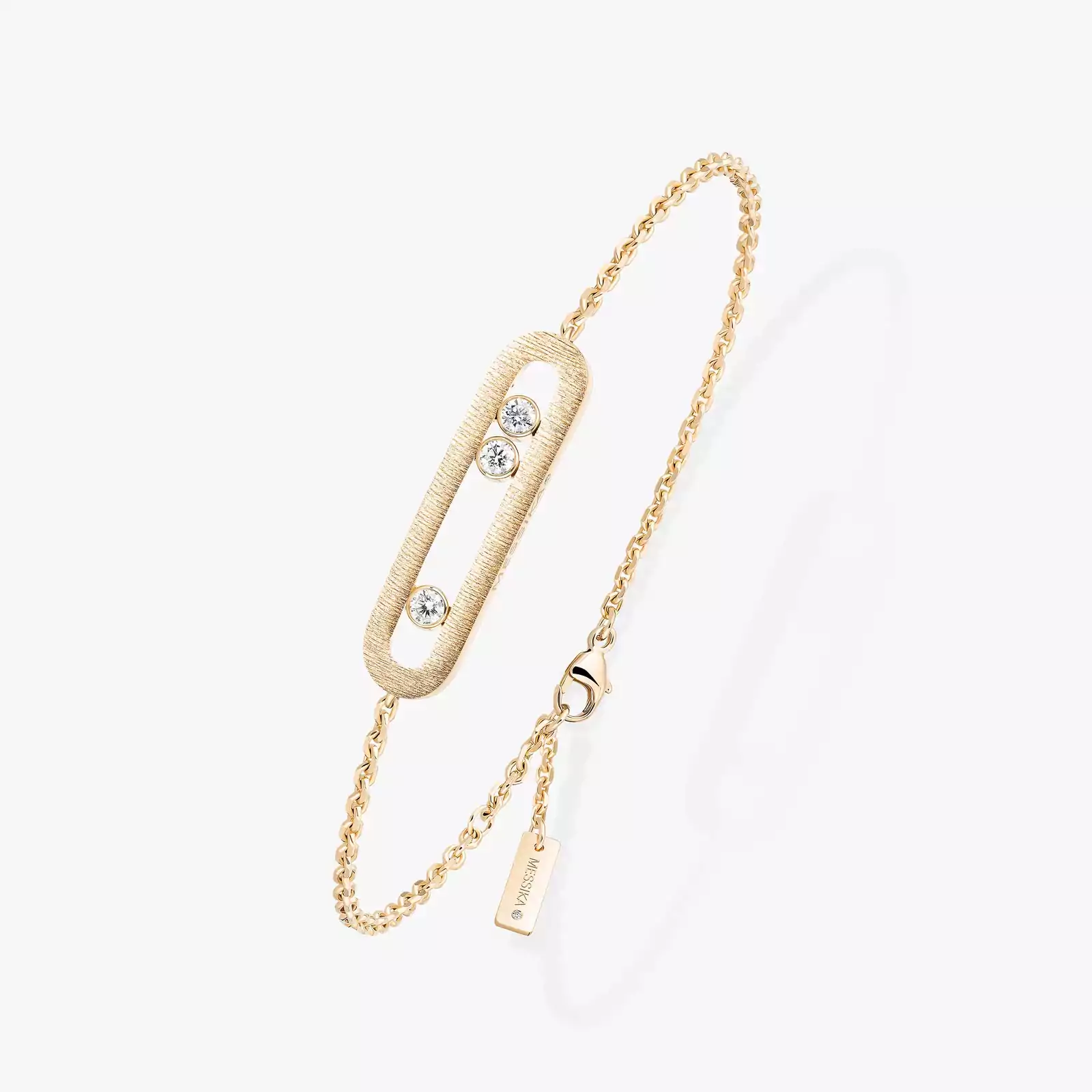 Bracelet Femme Or Jaune Diamant Move Classique Ciselé 14586-YG