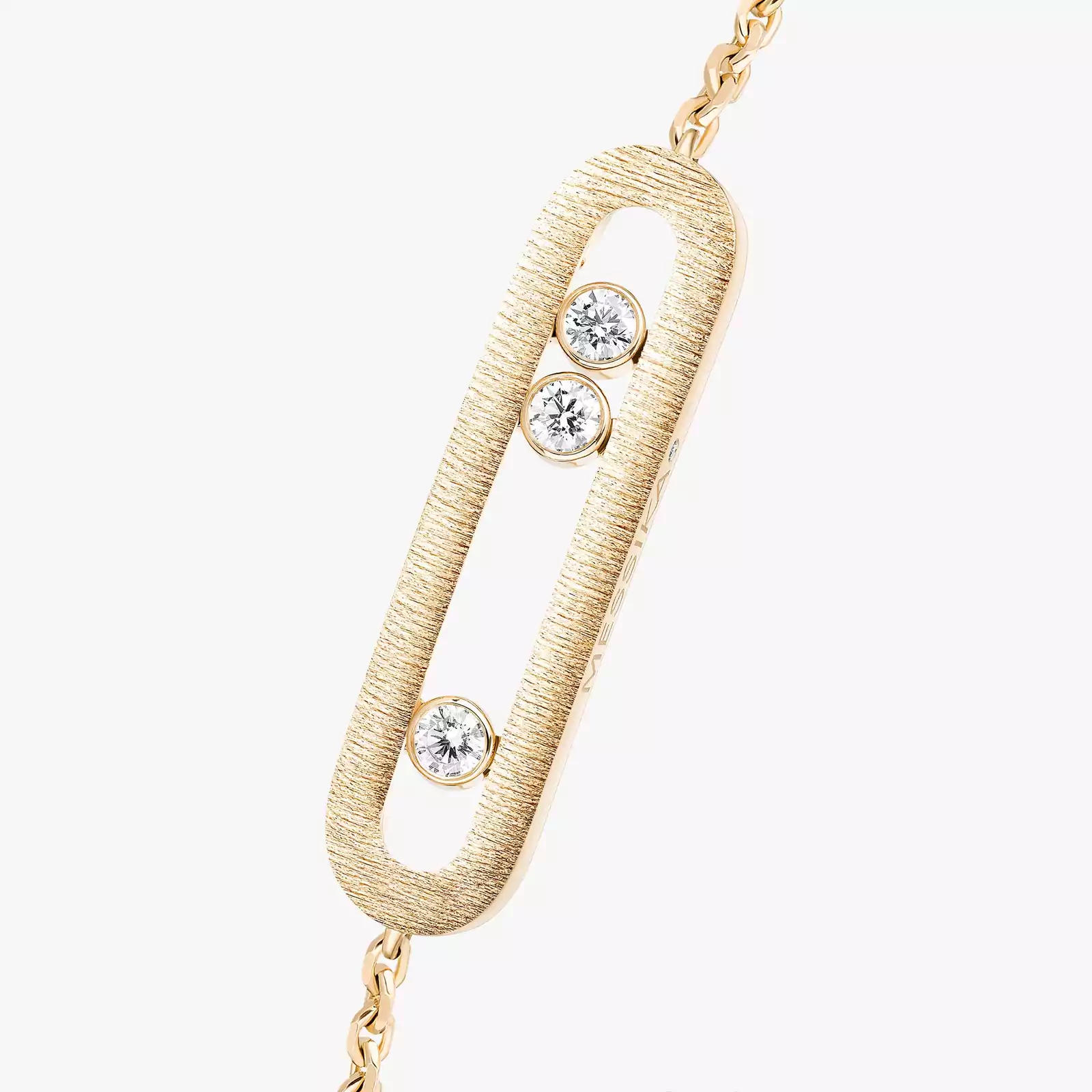 Bracelet Femme Or Jaune Diamant Move Classique Ciselé 14586-YG