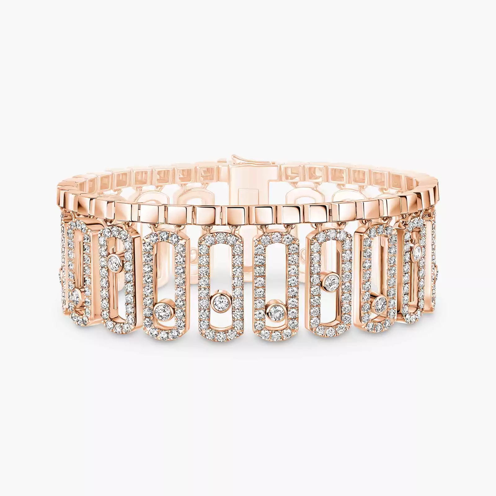 Pulsera Mujer Oro rosa Diamante Move Iconica con Pavé 12977-PG