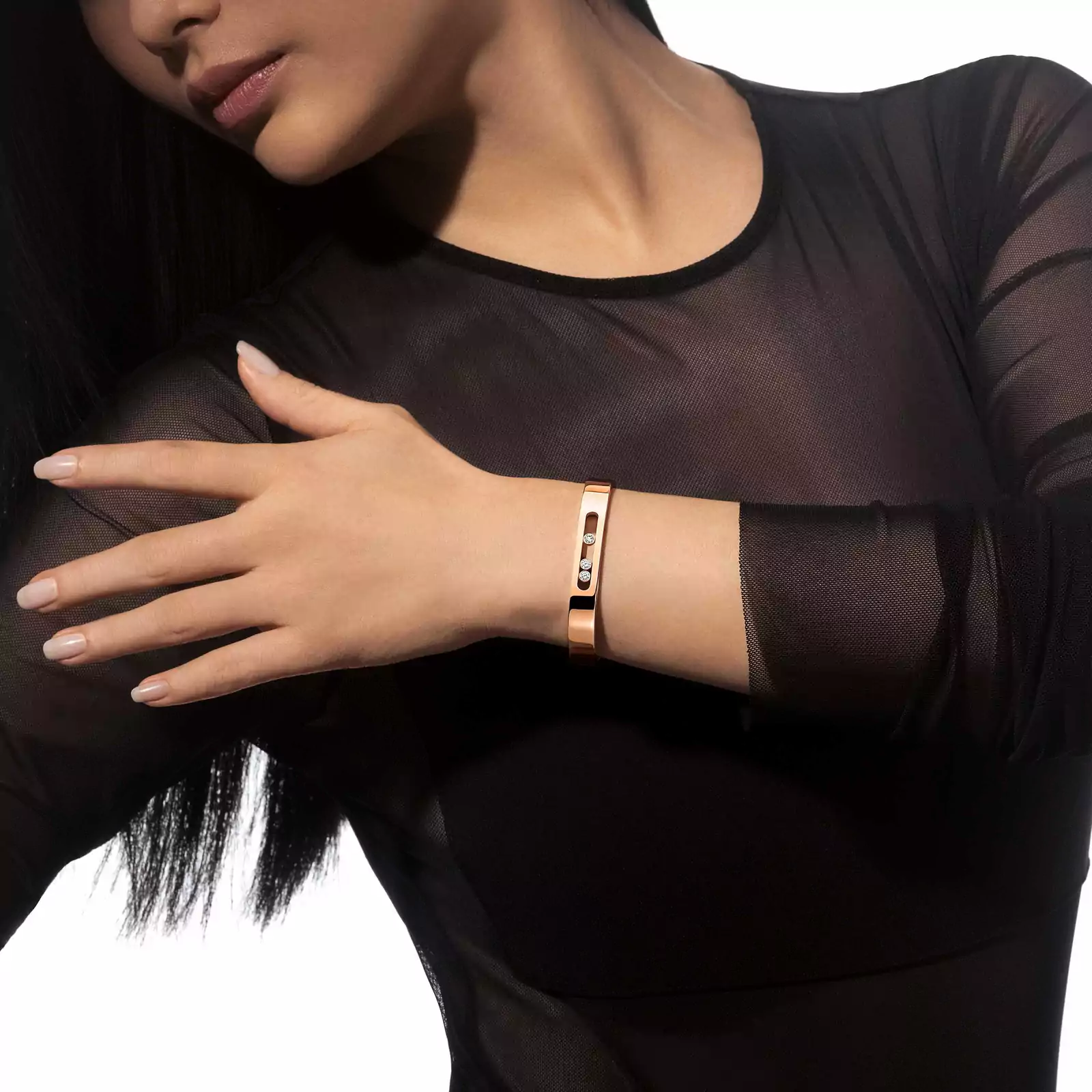 Move Joaillerie Bangle Pink Gold For Her Diamond Bracelet 13586-PG