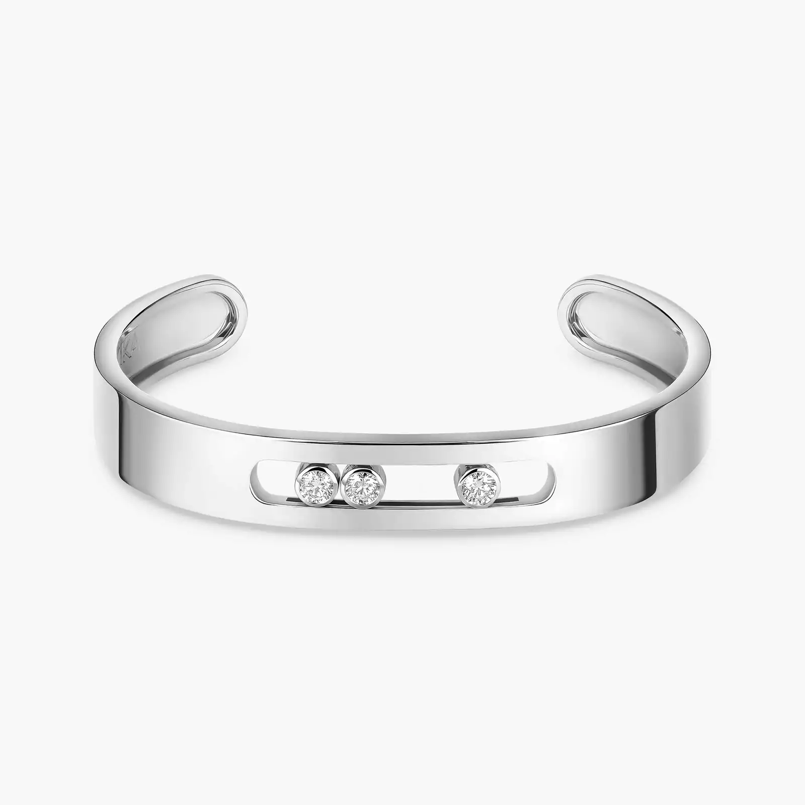 Move Joaillerie Bangle Large Size White Gold For Her Diamond Bracelet 13725-WG