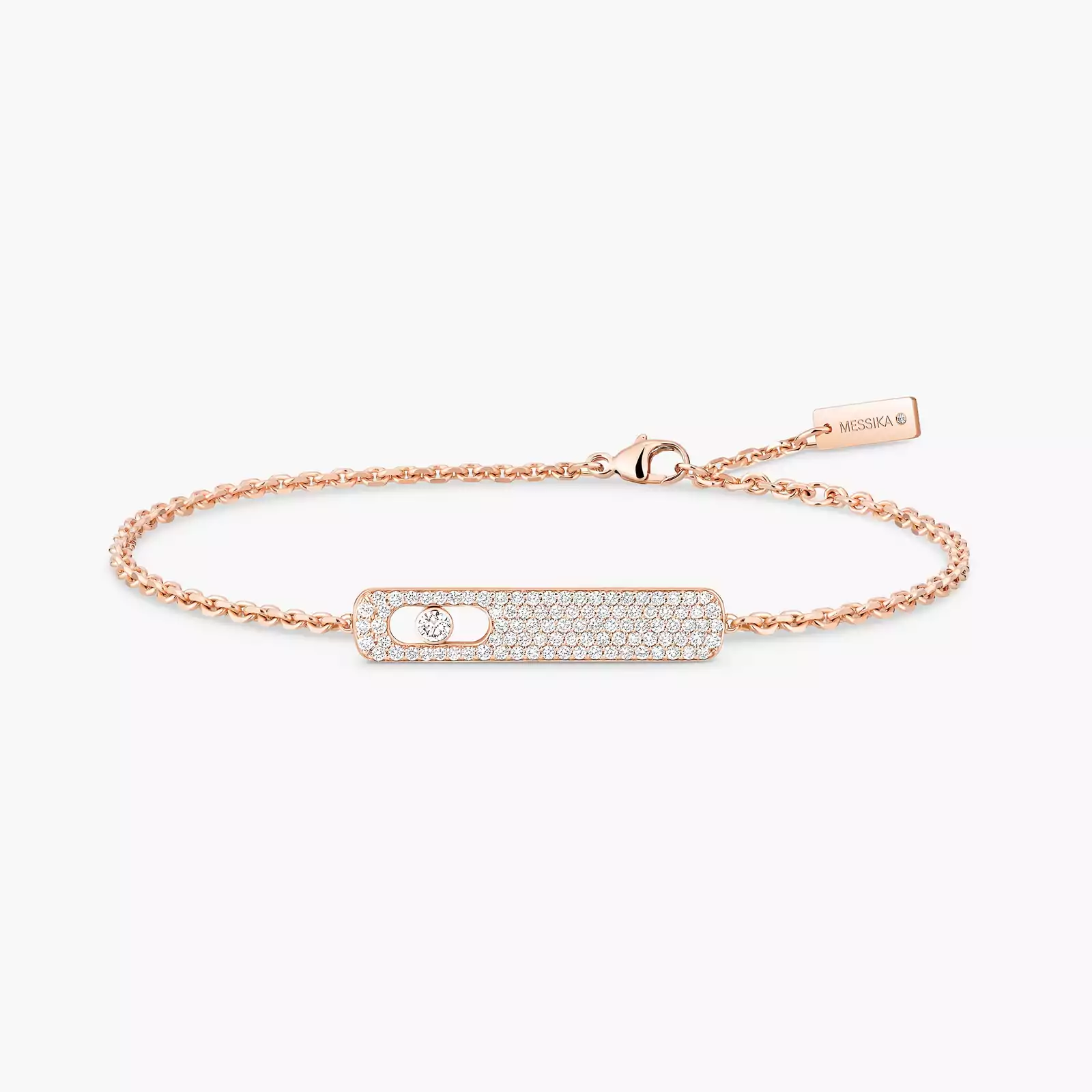 My First Diamond Pavé  Pink Gold For Her Diamond Bracelet 07535-PG