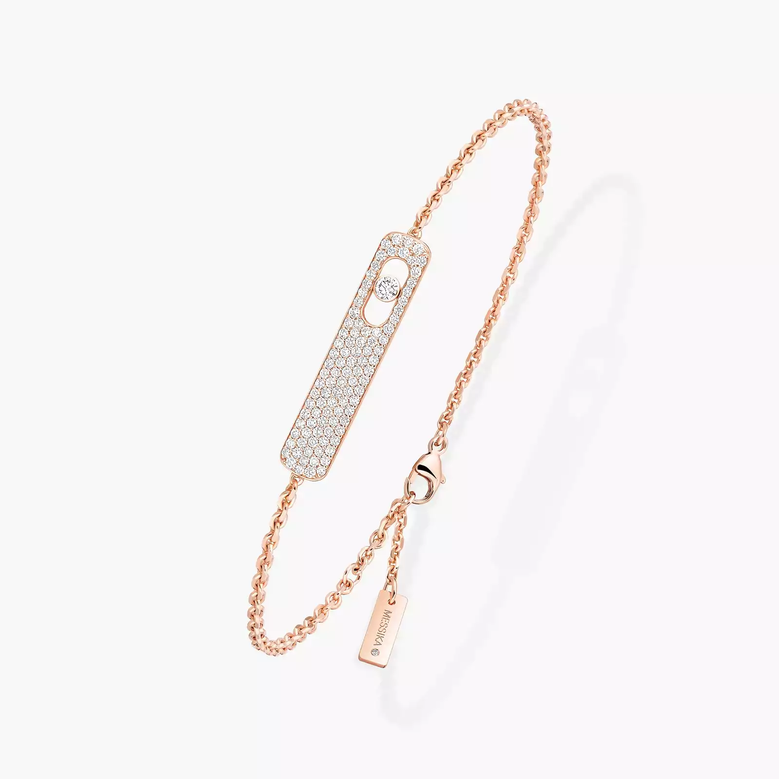 My First Diamond Pavé  Pink Gold For Her Diamond Bracelet 07535-PG