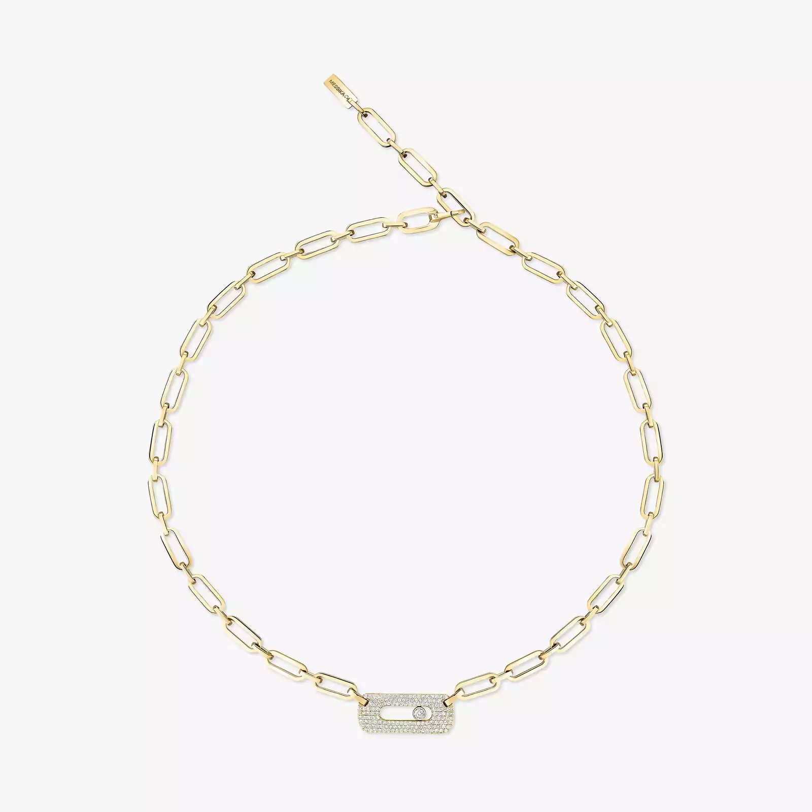 Collar Mujer Oro amarillo Diamante Collar Move Link 12095-YG