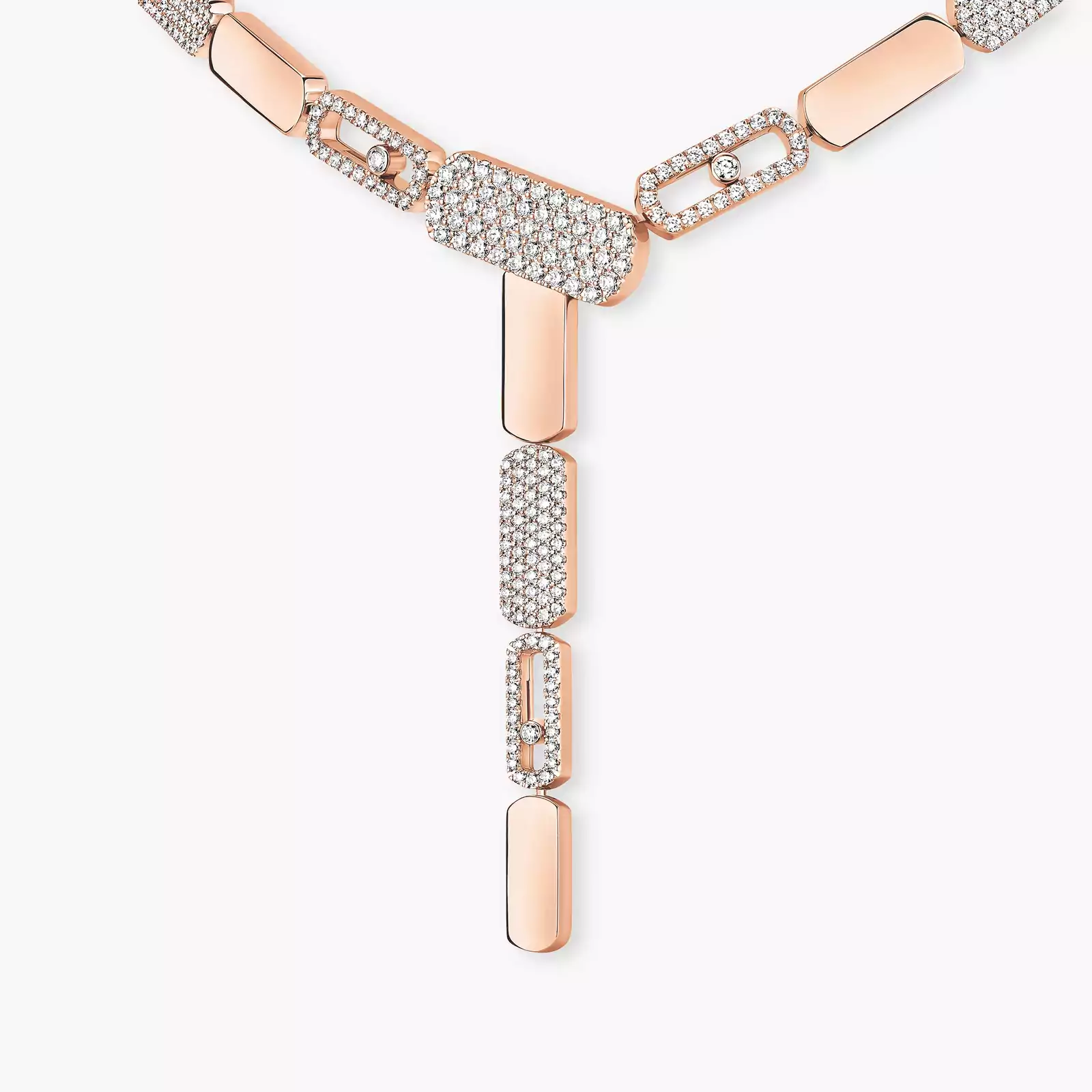 Collier Femme Or Rose Diamant Imperial Move Cravate PM 14220-PG