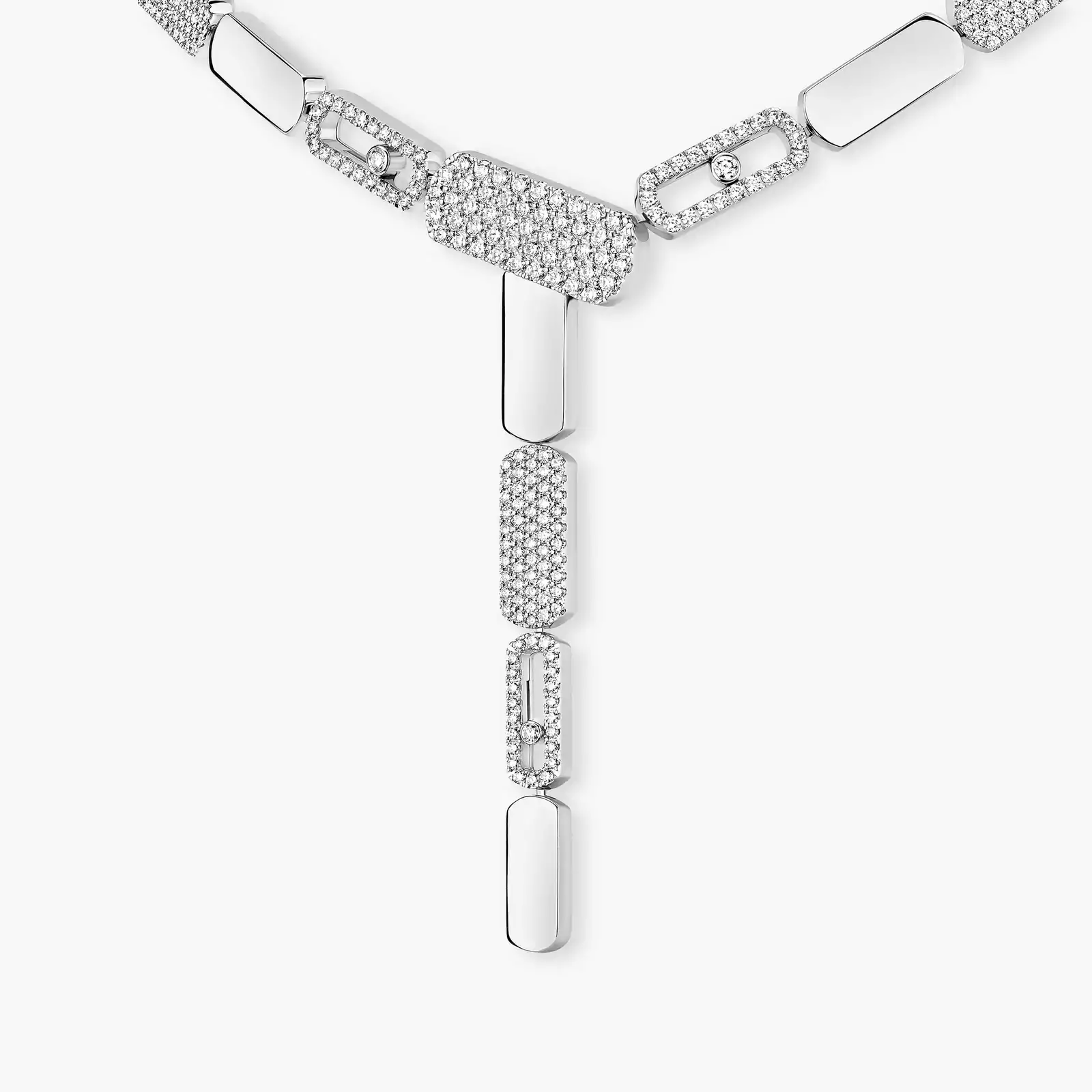 Imperial Move SM Tie Necklace White Gold For Her Diamond Necklace 14220-WG