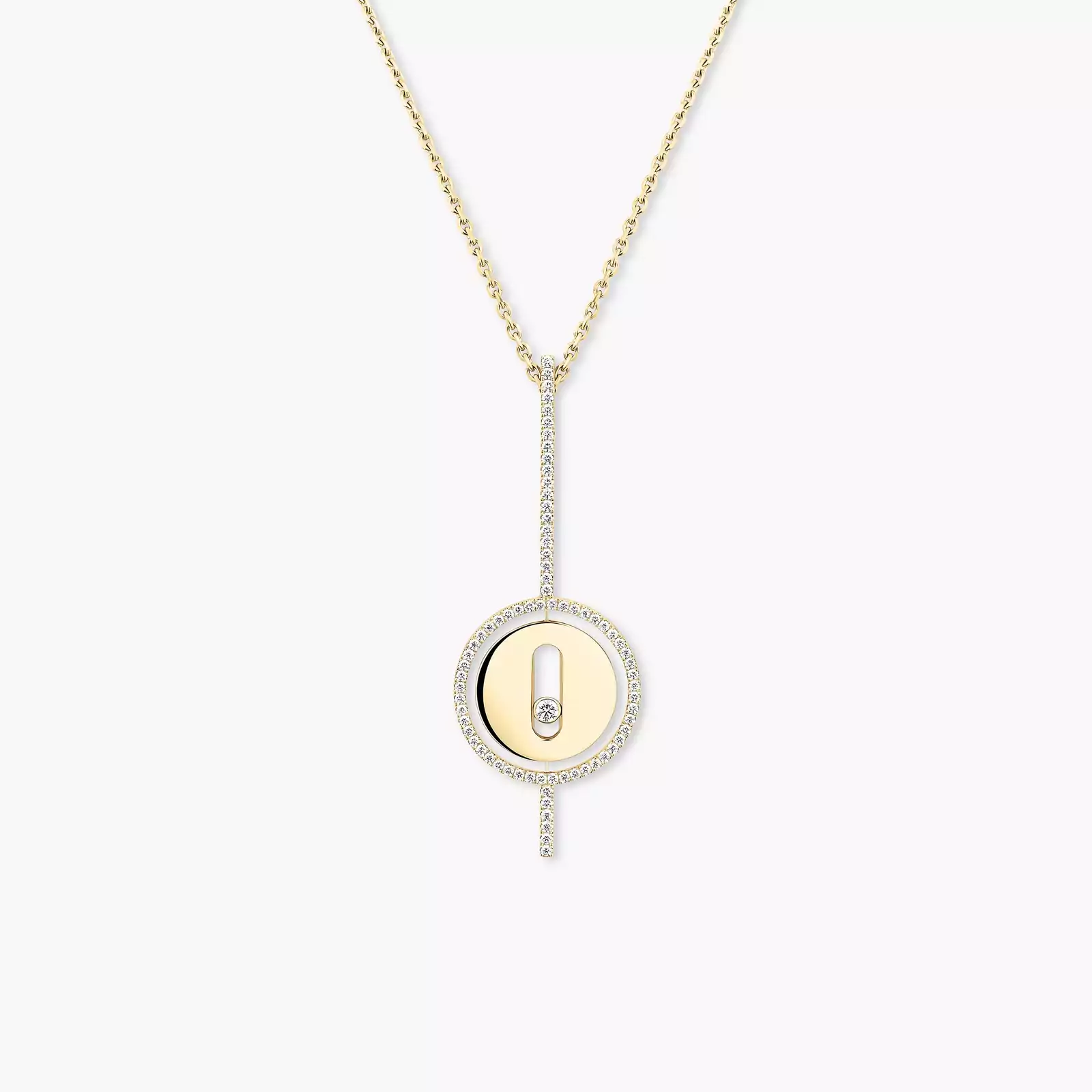 Lucky Move Arrow Yellow Gold For Her Diamond Necklace 10113-YG