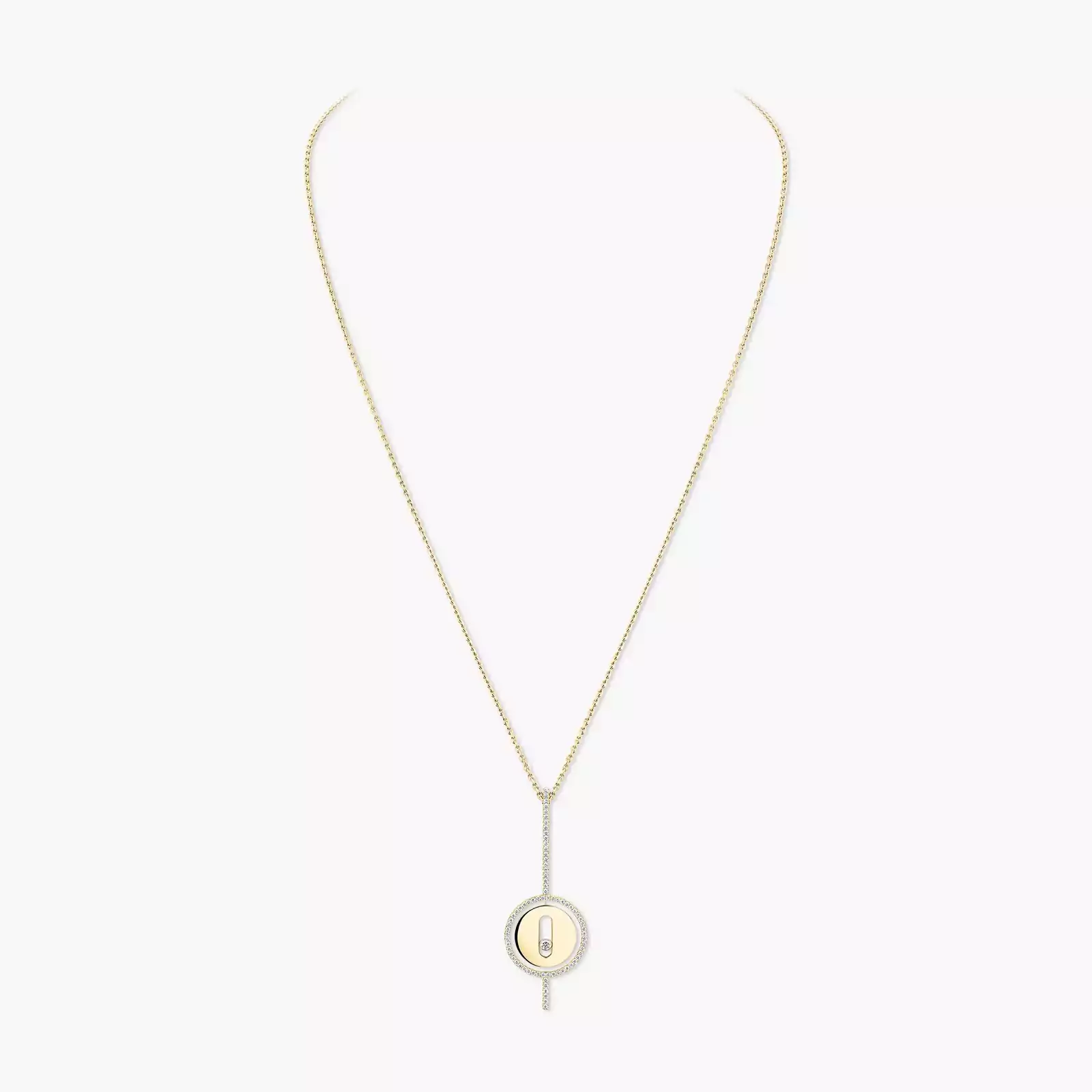 Lucky Move Arrow Yellow Gold For Her Diamond Necklace 10113-YG