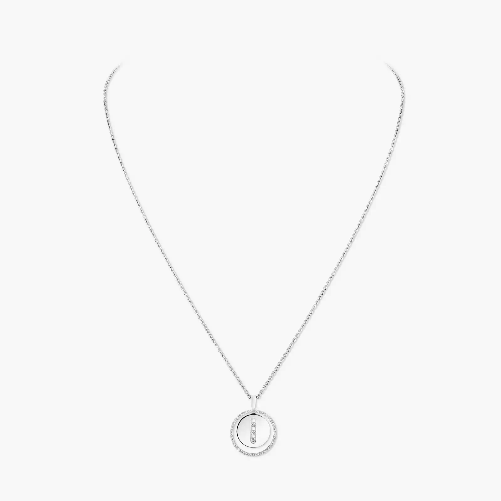 Lucky Move MM White Gold For Her Diamond Necklace 07394-WG