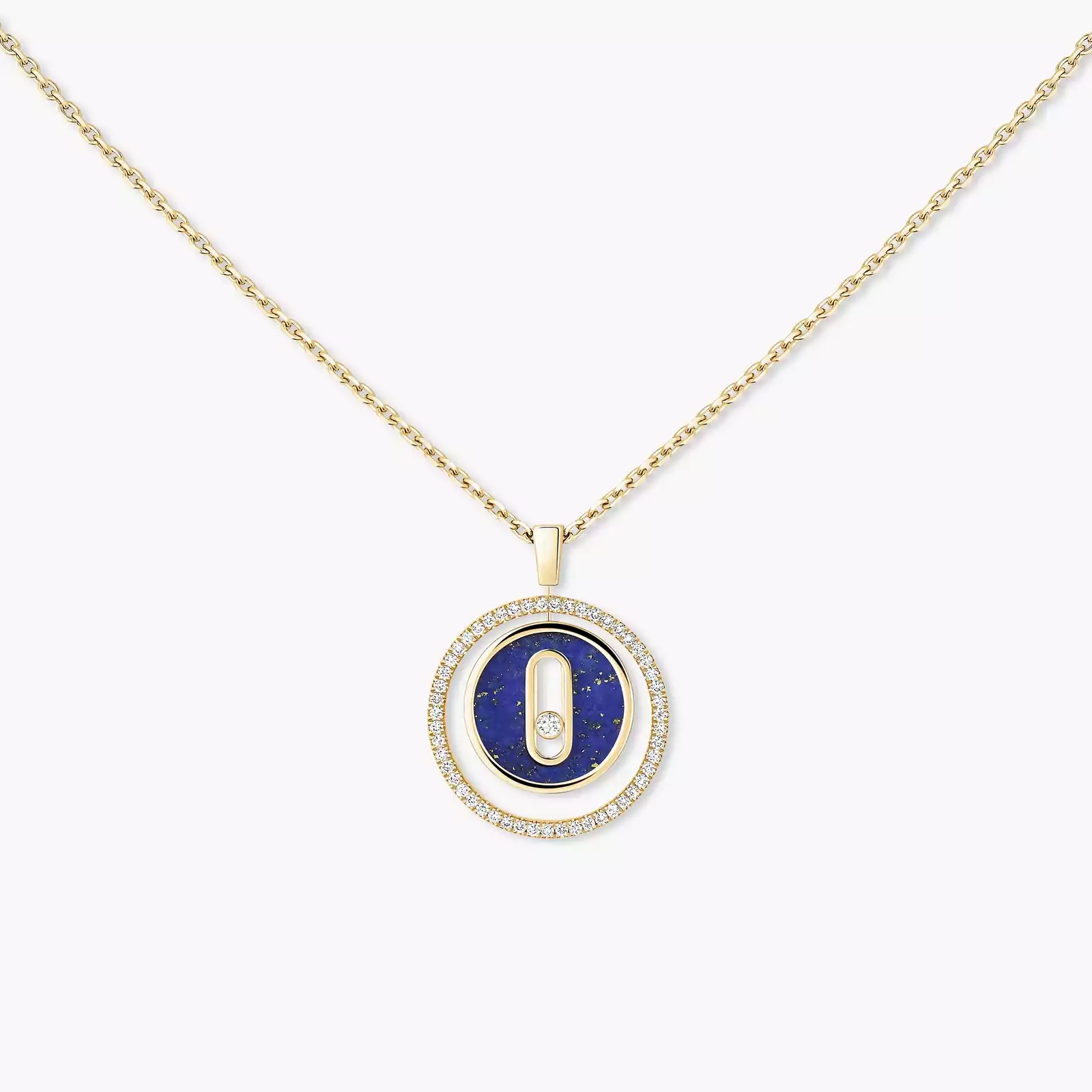 Collier Femme Or Jaune Diamant Collier Lucky Move PM Lapis Lazuli 11978-YG