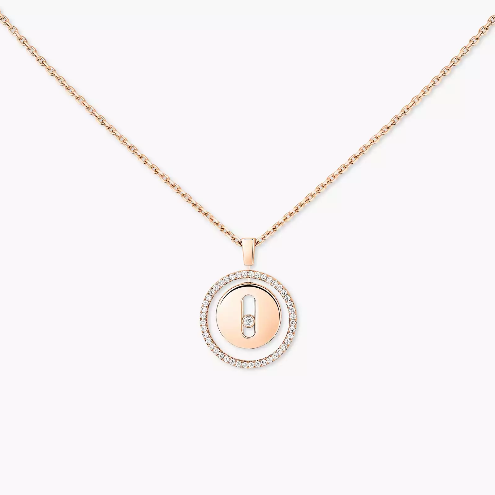 Lucky Move SM Pink Gold For Her Diamond Necklace 07396-PG