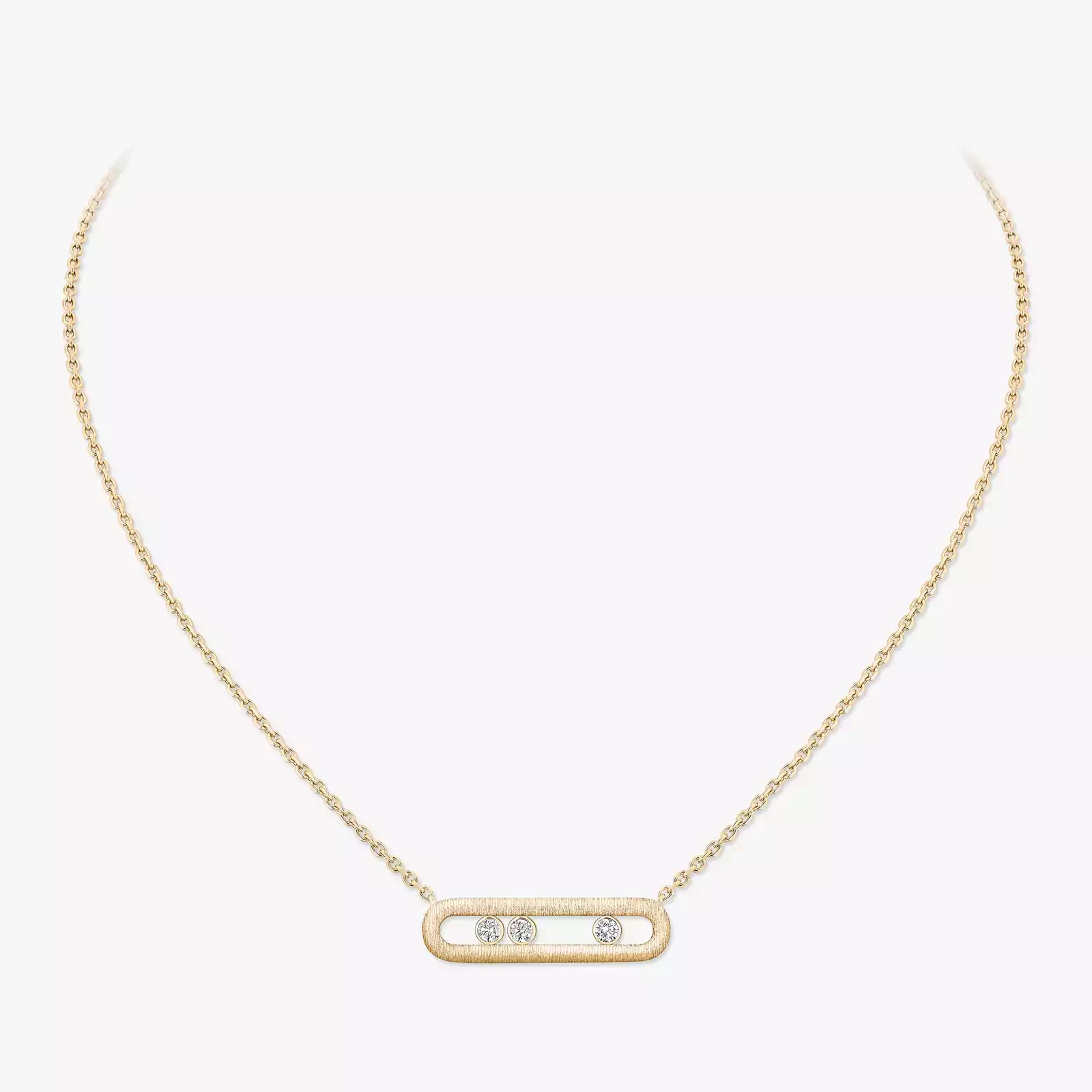 Collier Femme Or Jaune Diamant Move Classique Ciselé 14667-YG