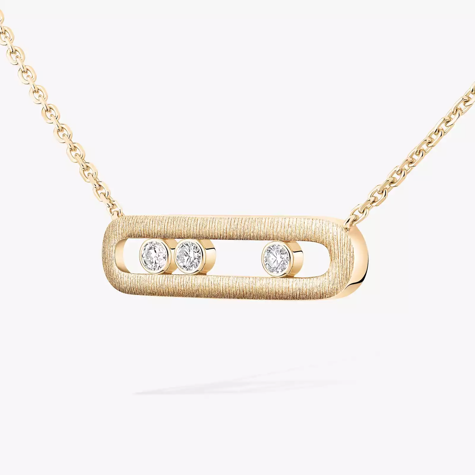 Collier Femme Or Jaune Diamant Move Classique Ciselé 14667-YG