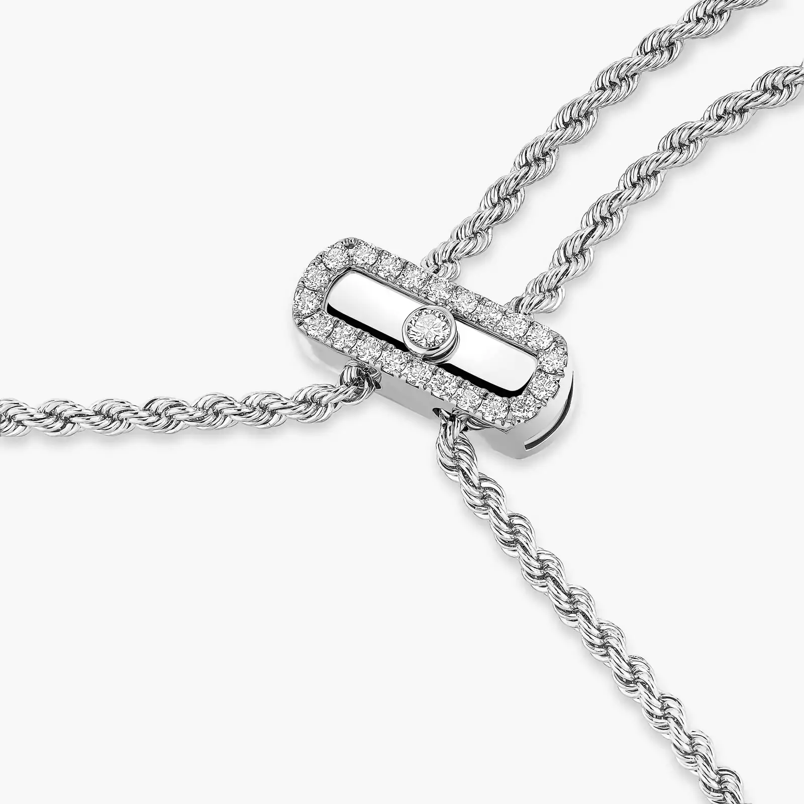 Collier Femme Or Blanc Diamant Move Iconica 12558-WG