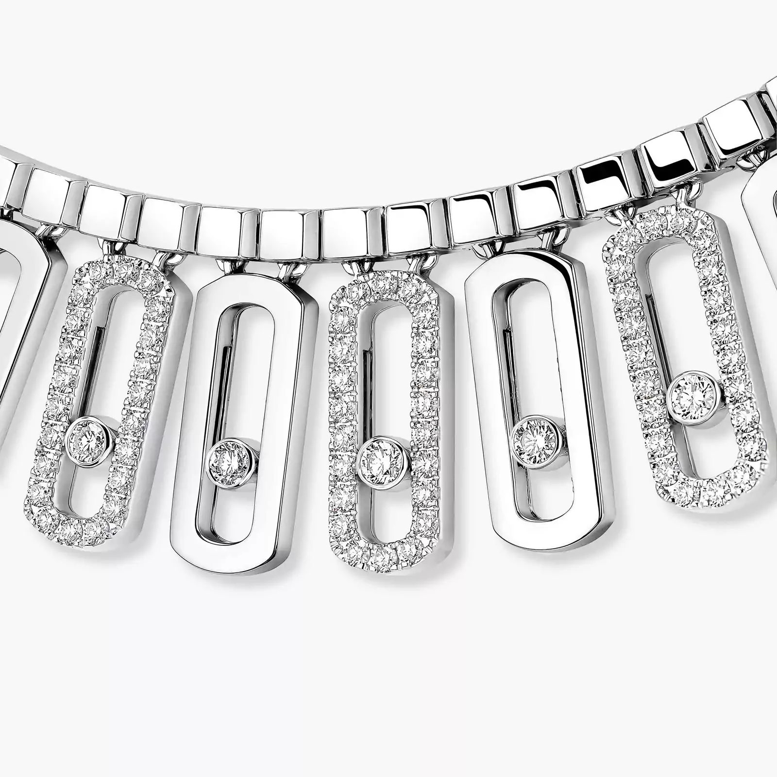 Collier Femme Or Blanc Diamant Move Iconica 12558-WG