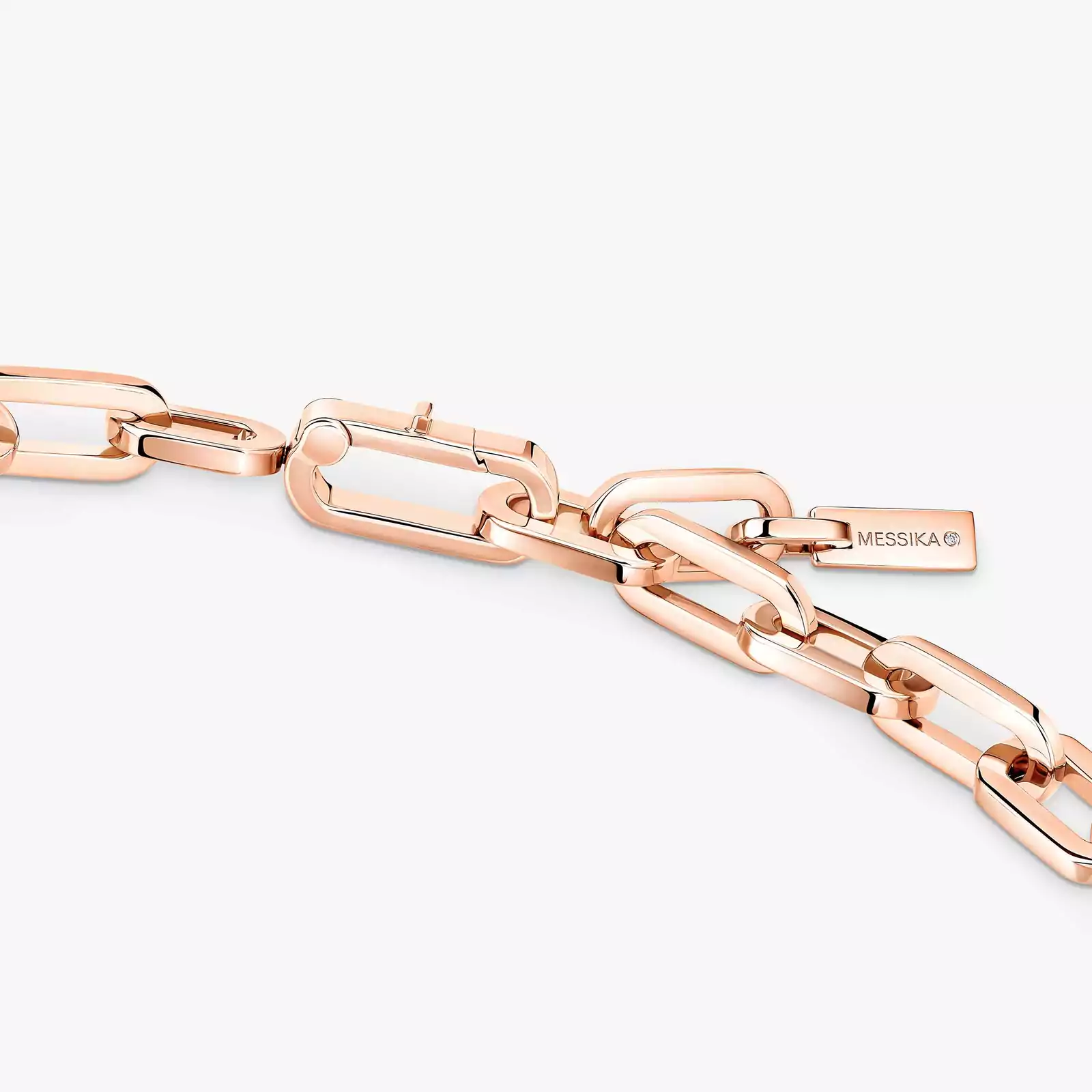 Move Link Pavé Pink Gold For Her Diamond Necklace 14042-PG