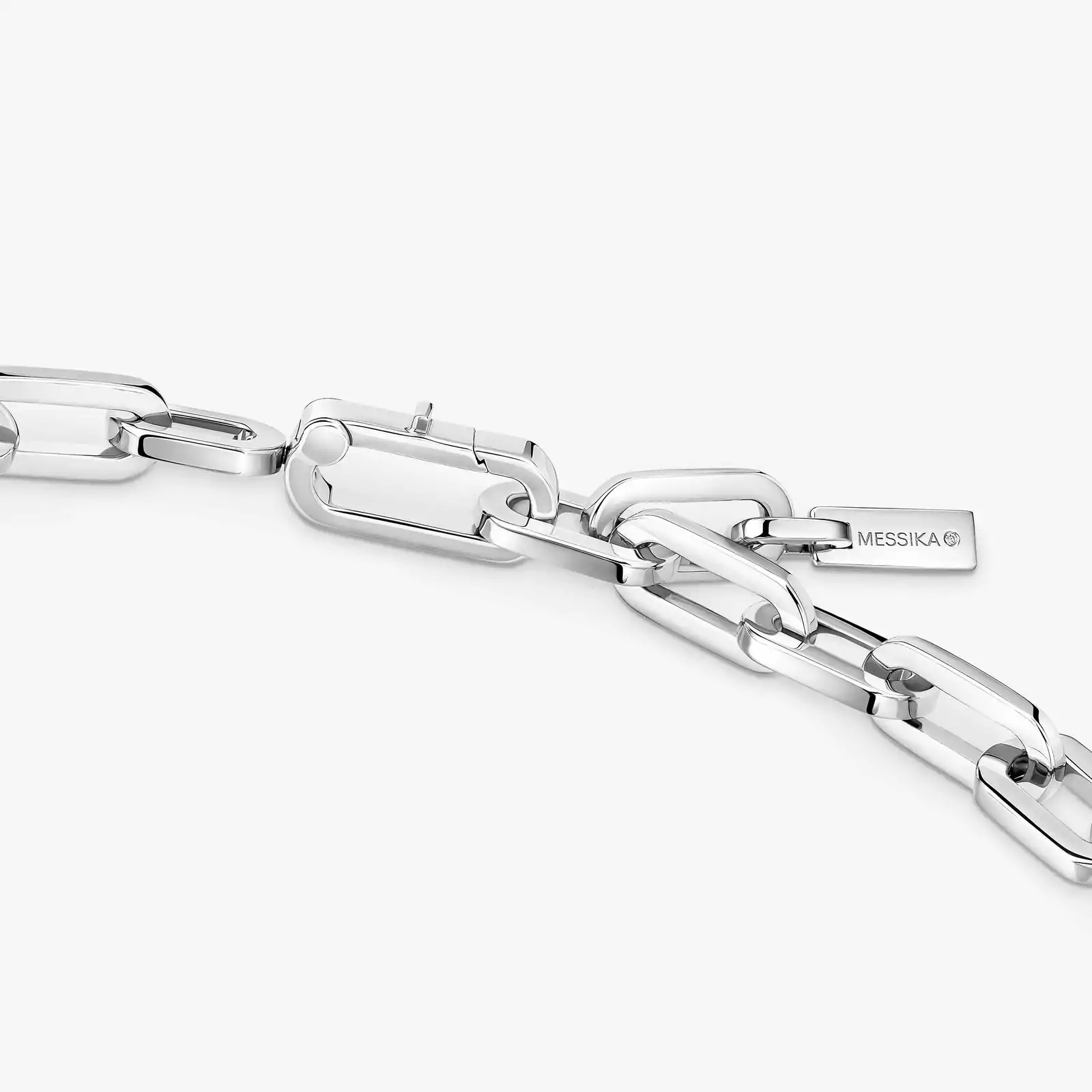 Necklace For Her White Gold Diamond Move Link Pavé 14042-WG