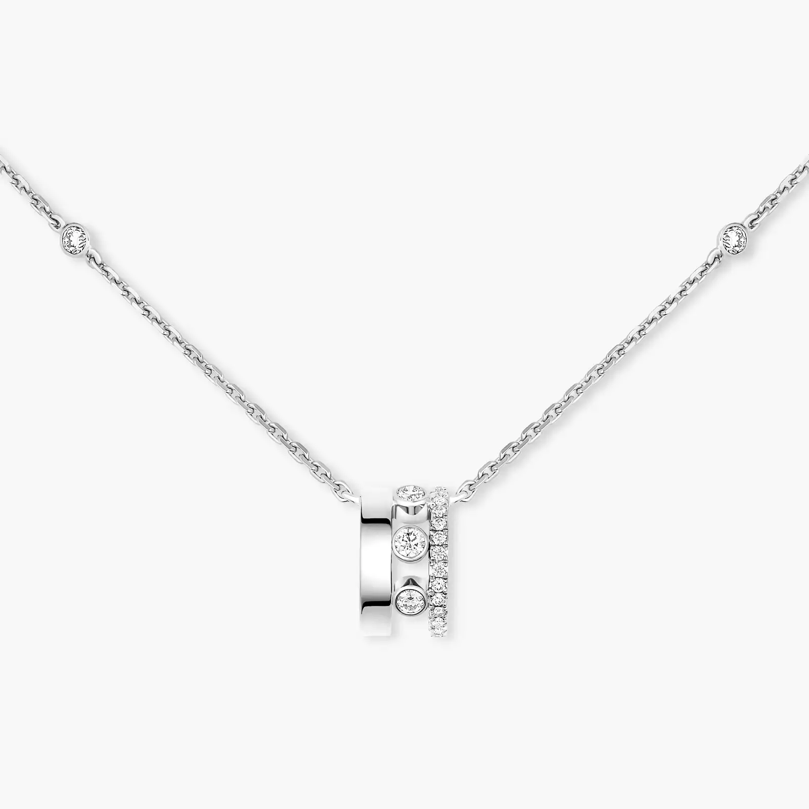 Move Romane Pendant  White Gold For Her Diamond Necklace 07158-WG