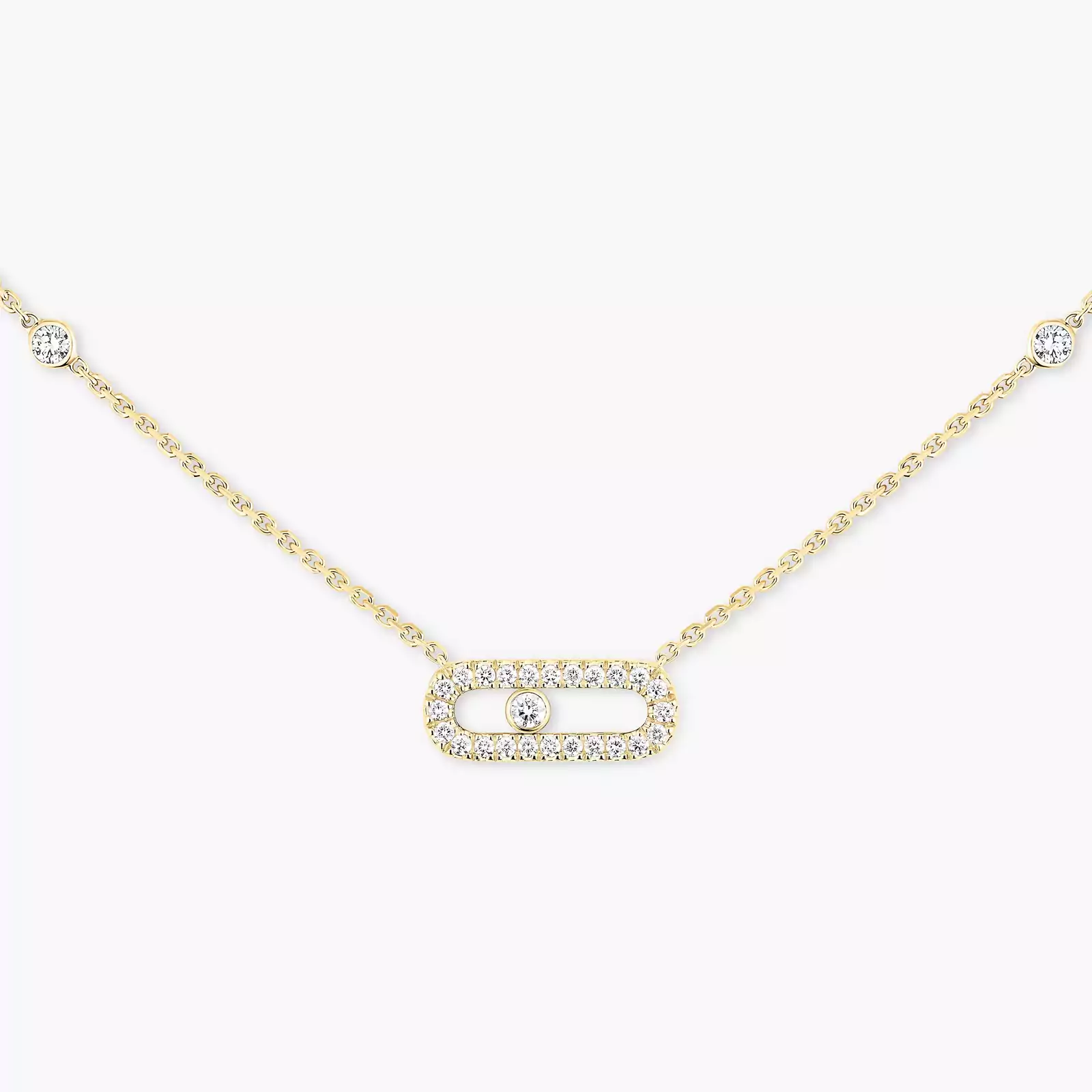 Collier Pavé Diamant en Or Jaune Move Uno | Messika 04708-YG