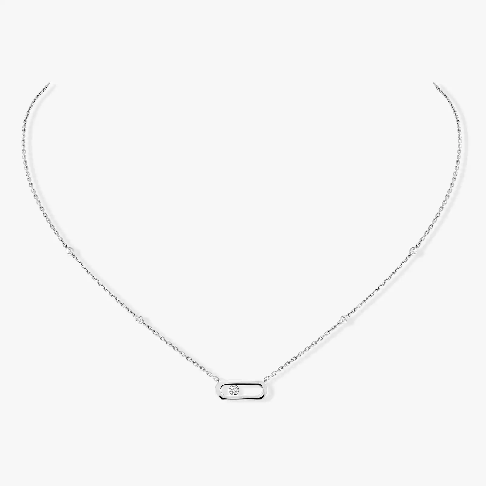 Gold Move Uno White Gold For Her Diamond Necklace 10053-WG