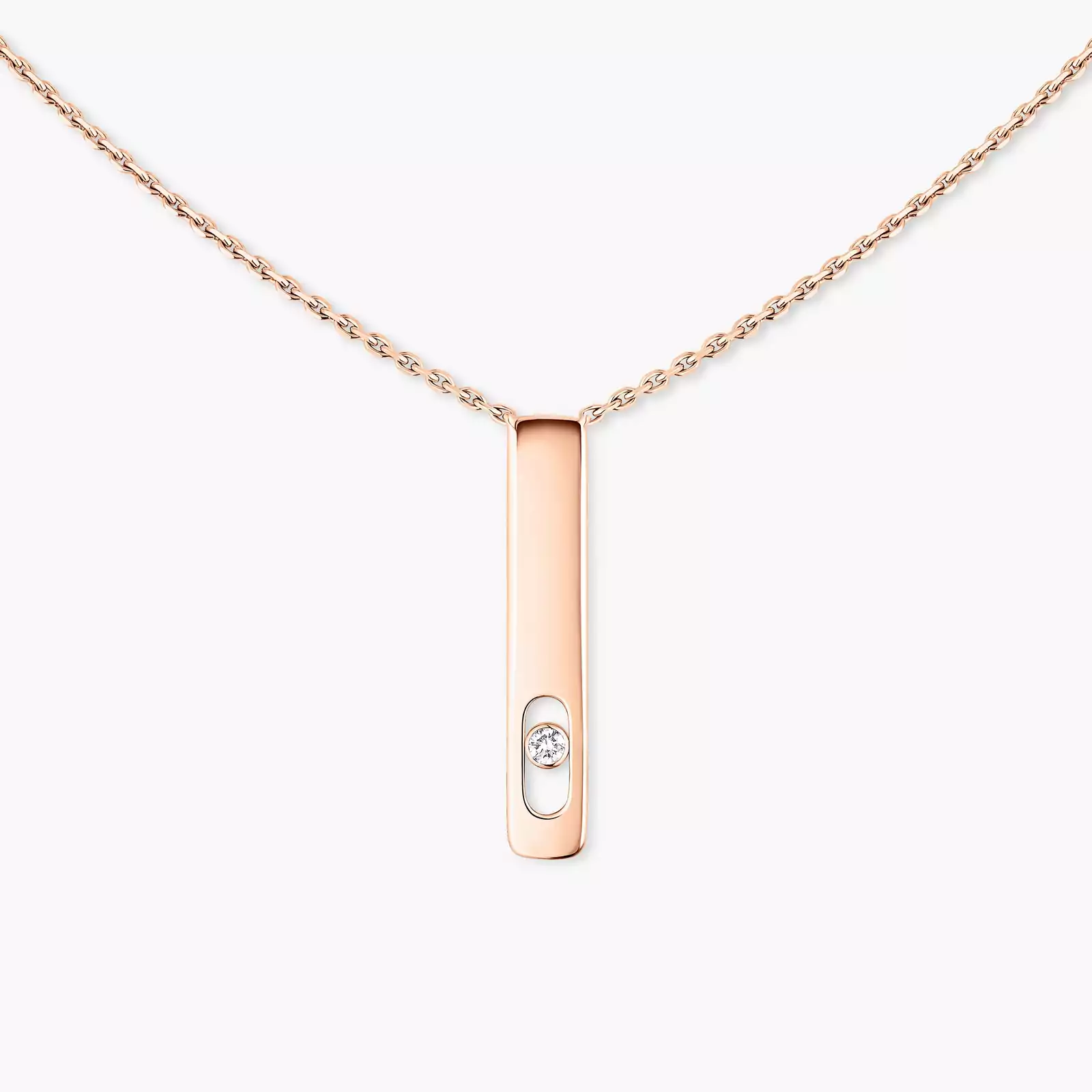 My First Diamond  Pink Gold For Her Diamond Necklace 07498-PG