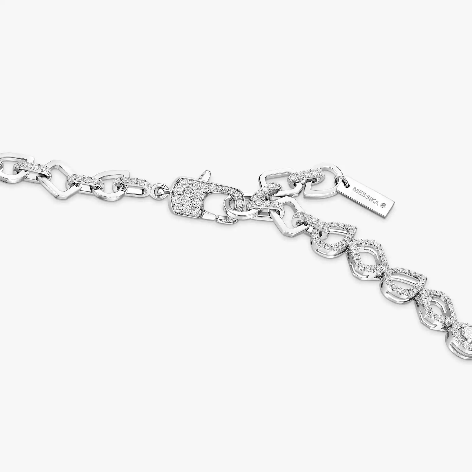 My Twin Rivière White Gold For Her Diamond Necklace 13677-WG