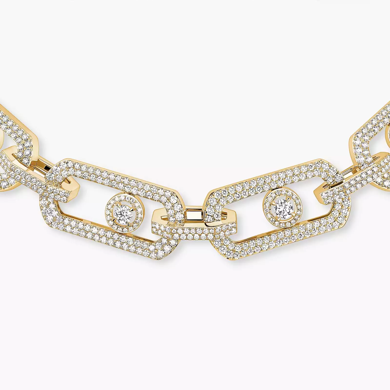 So Move Halskette 3 Reihen Mit Diamanten ausgefasst Für sie Diamant Kette Gelbgold 13751-YG