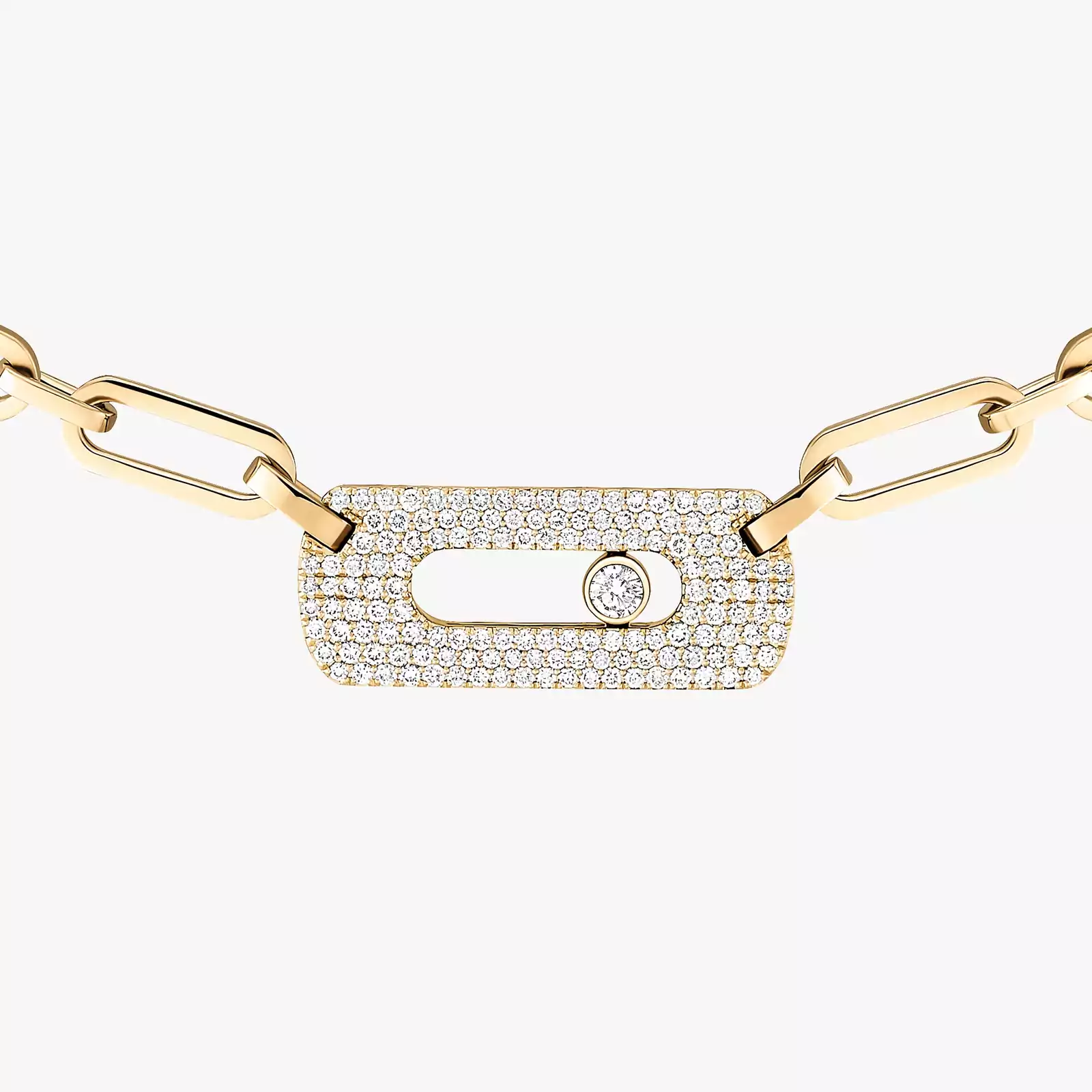 Collar Mujer Oro amarillo Diamante Collar Move Link 12095-YG