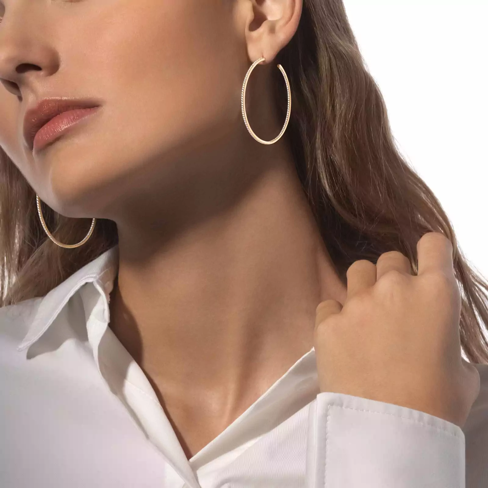Boucles d'oreilles Femme Or Jaune Diamond Créoles Gatsby M 04687-YG