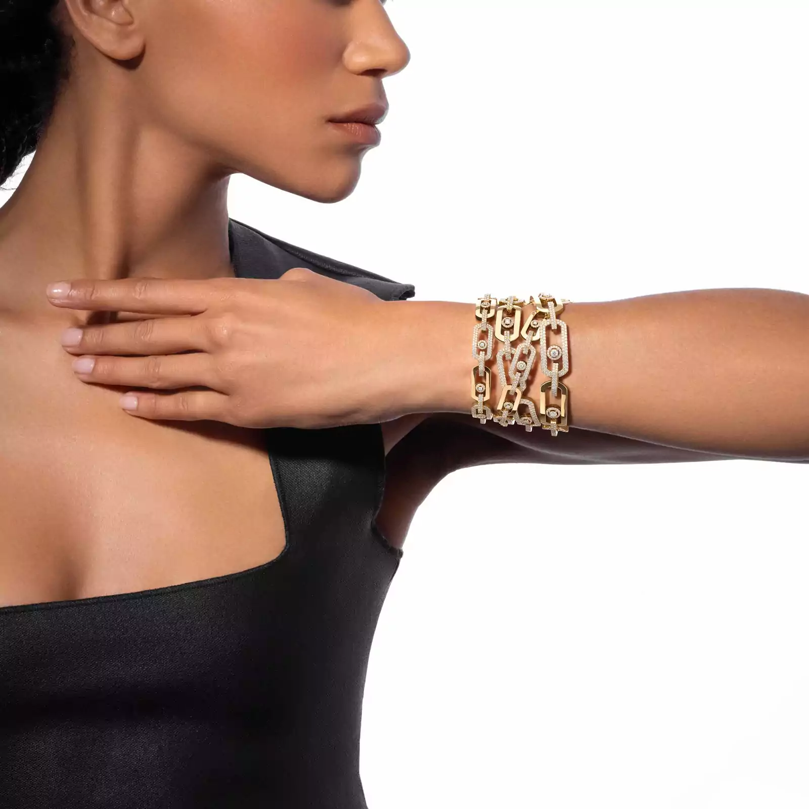 Bracelet Femme Or Jaune Diamant Manchette So Move 14479-YG