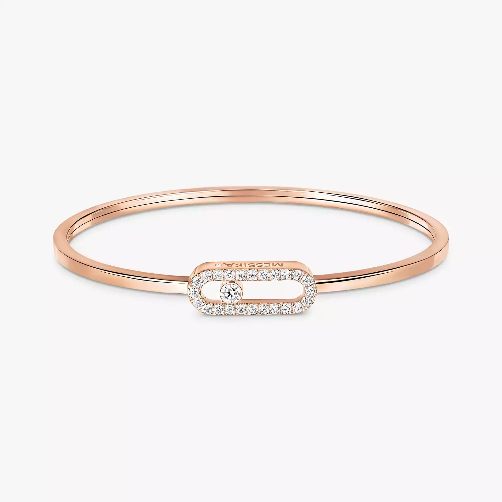 Move Uno Pavé Flex Bangle MM Pink Gold For Her Diamond Bracelet 12057-PG