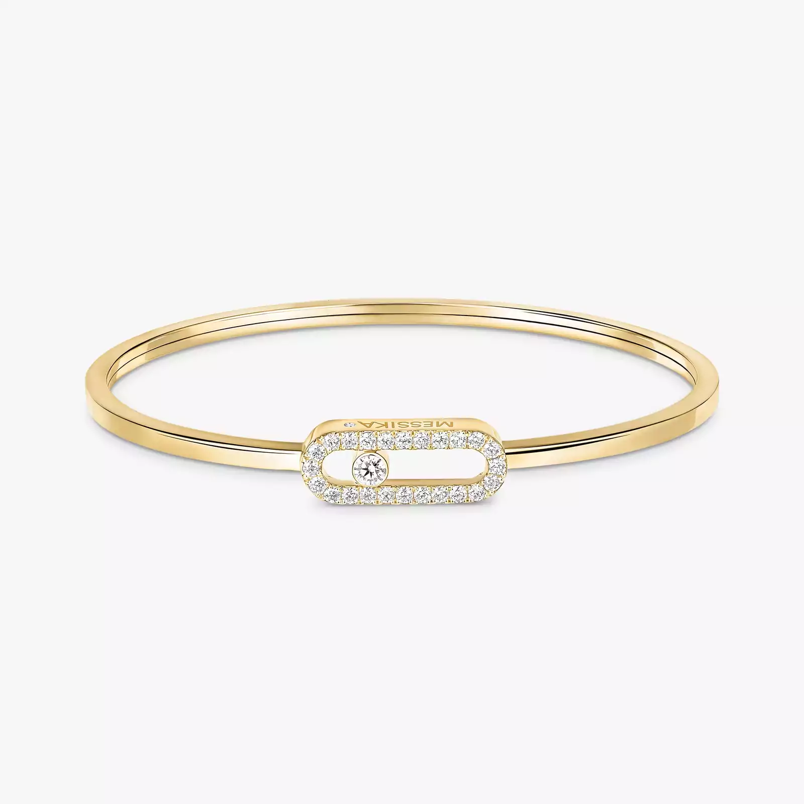 Move Uno Pavé Flex Bangle MM Yellow Gold For Her Diamond Bracelet 12057-YG