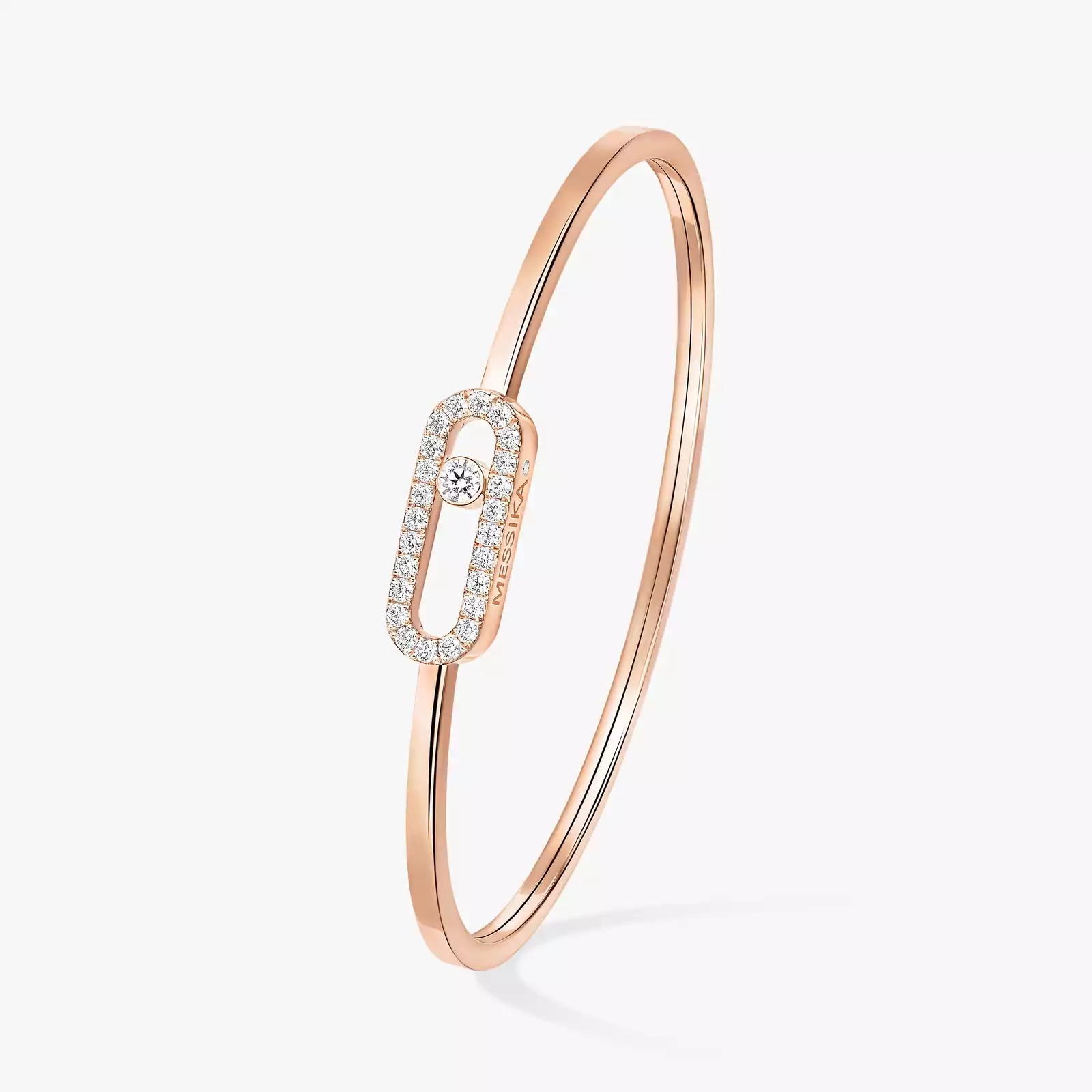 Move Uno Pavé Flex Bangle MM Pink Gold For Her Diamond Bracelet 12057-PG