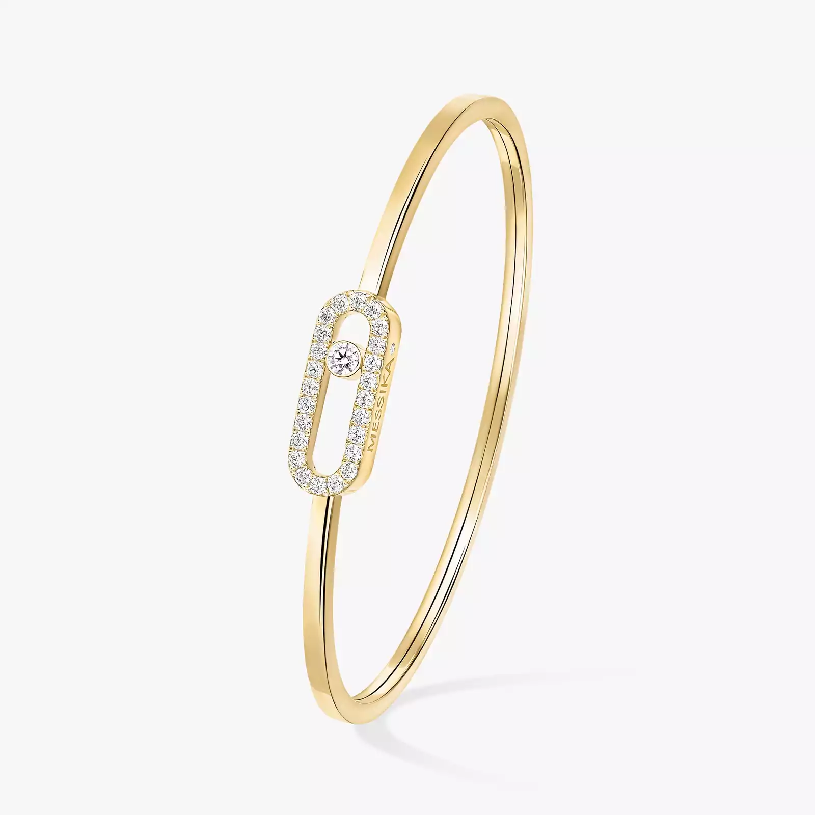 Move Uno Pavé Flex Bangle MM Yellow Gold For Her Diamond Bracelet 12057-YG