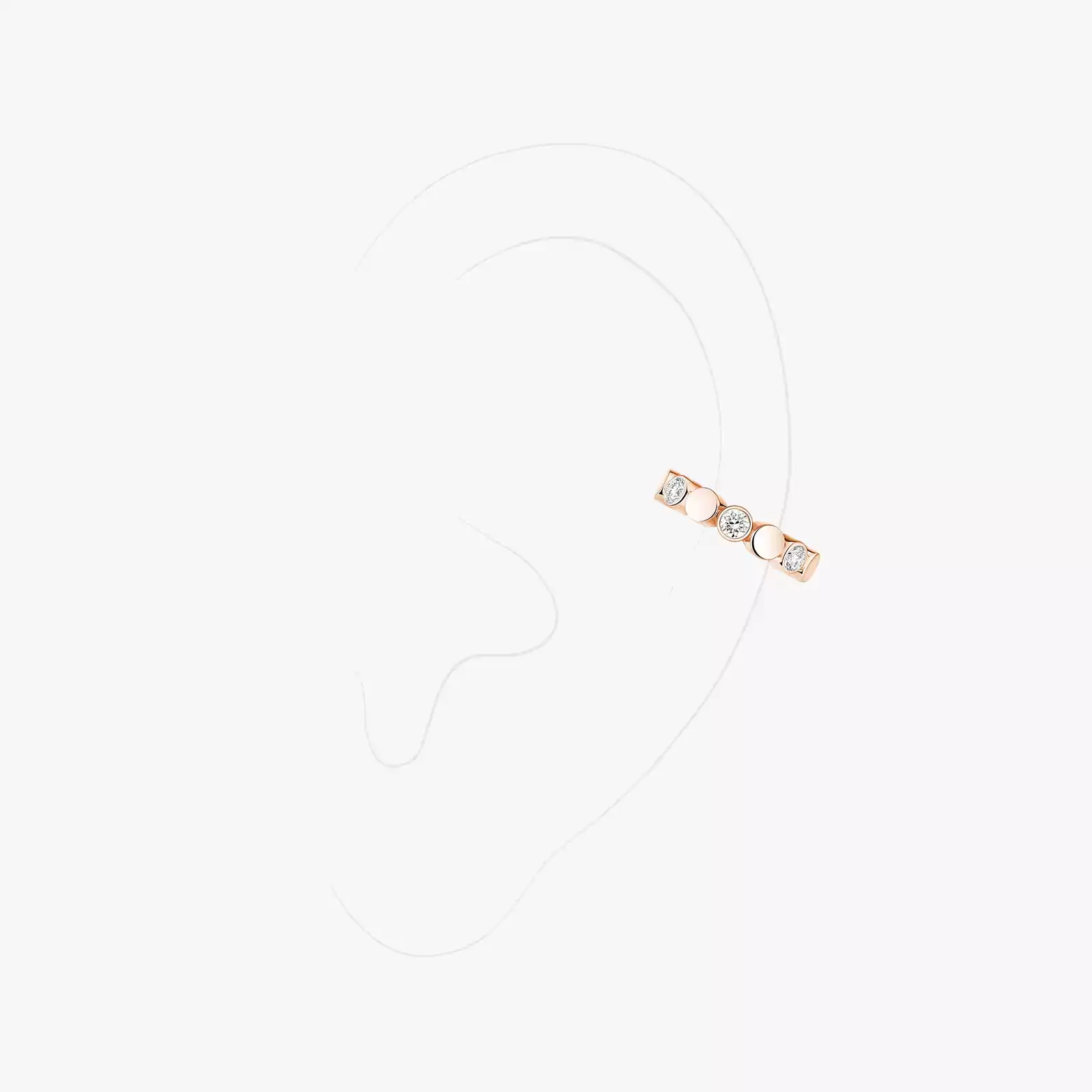 Boucles d'oreilles Femme Or Rose Diamond Mono Clip D-Vibes 13151-PG