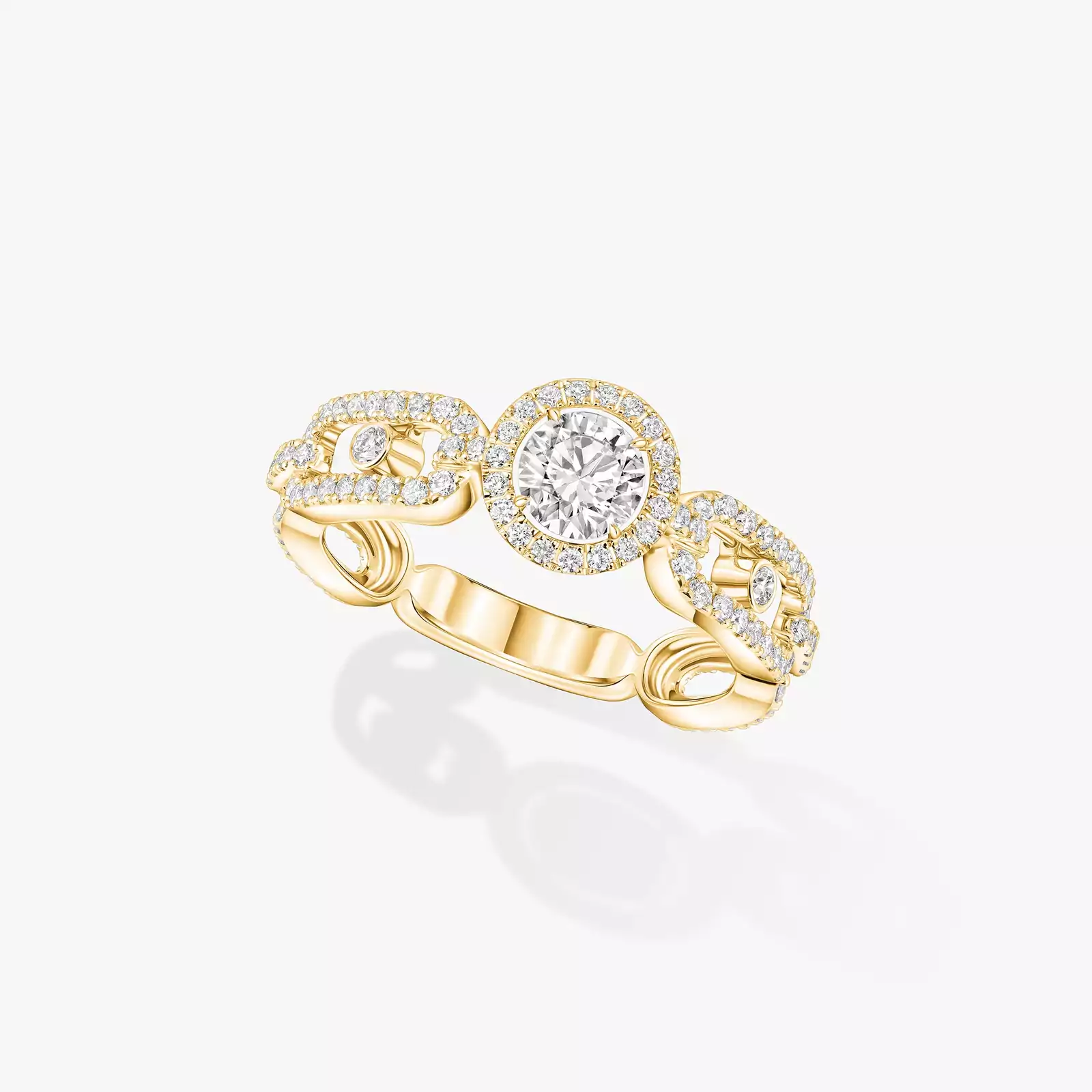 Move Link Solitaire 0.30ct Yellow Gold For Her Diamond Ring 13747-YG