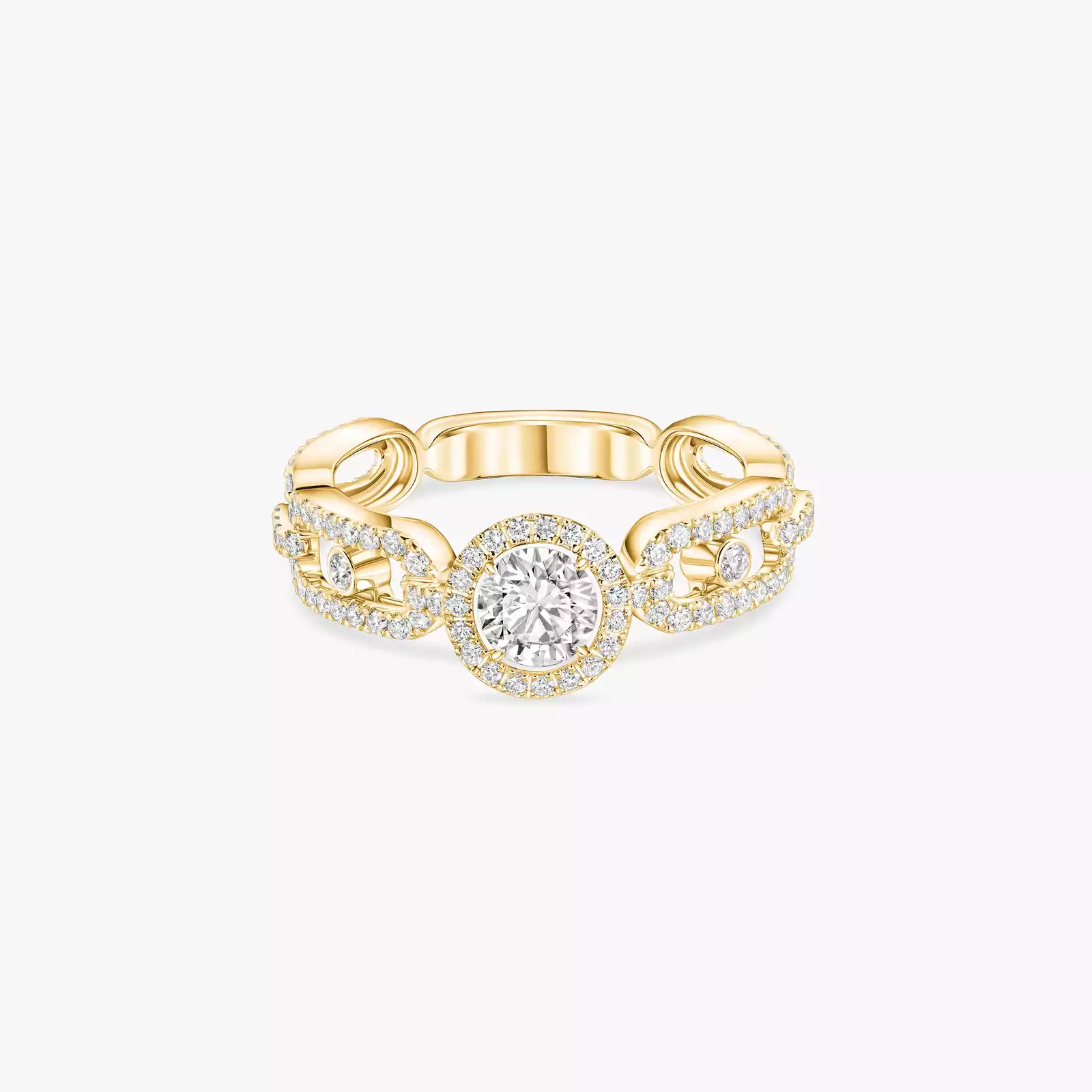 Move Link Solitaire 0.30ct Yellow Gold For Her Diamond Ring 13747-YG