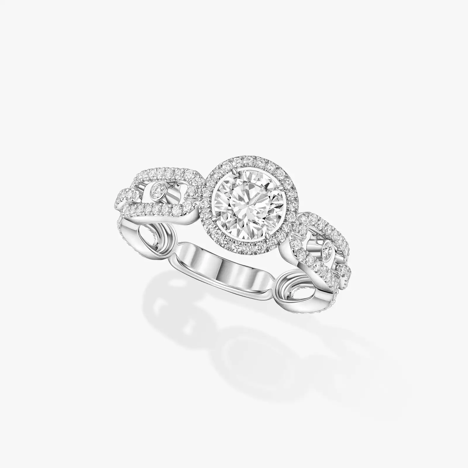 Move Link Solitaire 0.70ct White Gold For Her Diamond Ring 13749-WG