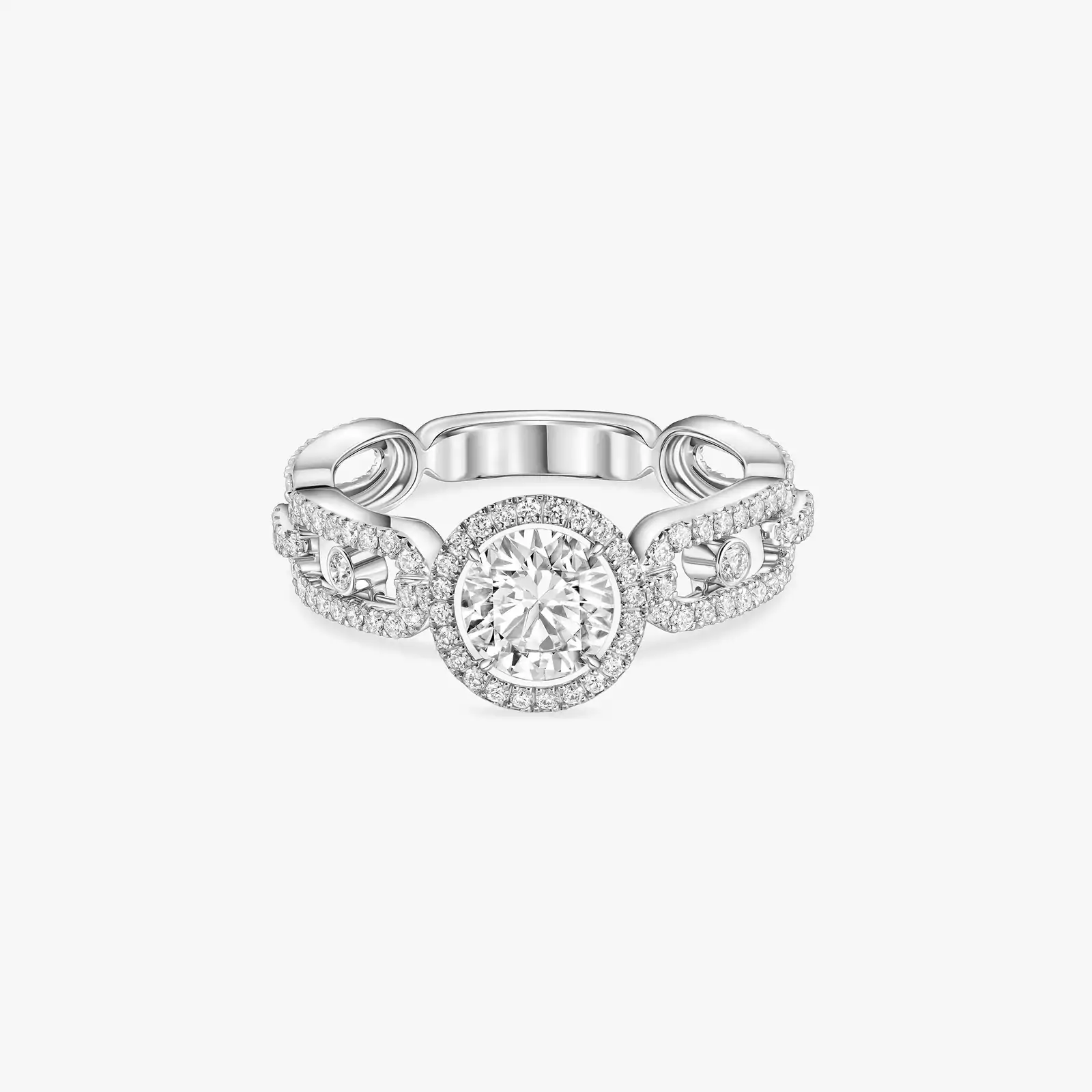 Move Link Solitaire 0.70ct White Gold For Her Diamond Ring 13749-WG