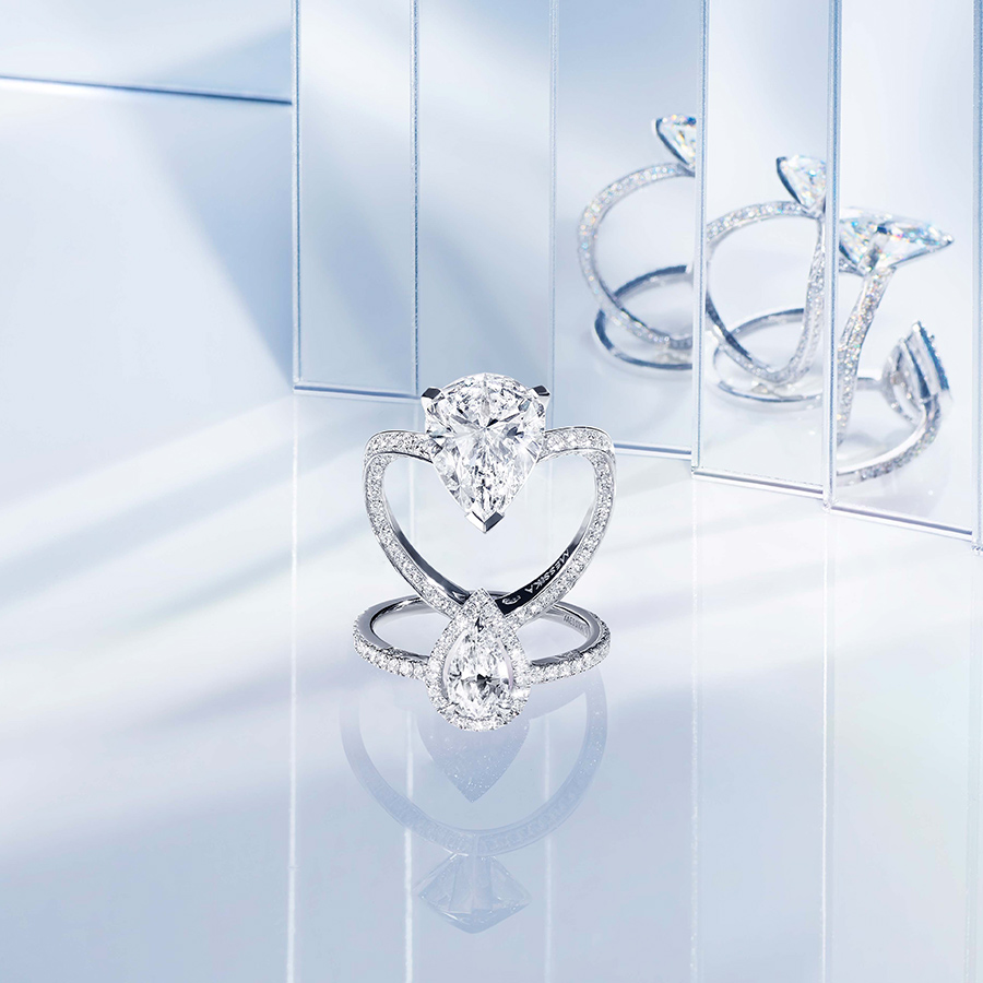 Bague de fiançailles : solitaire en diamant Concorde