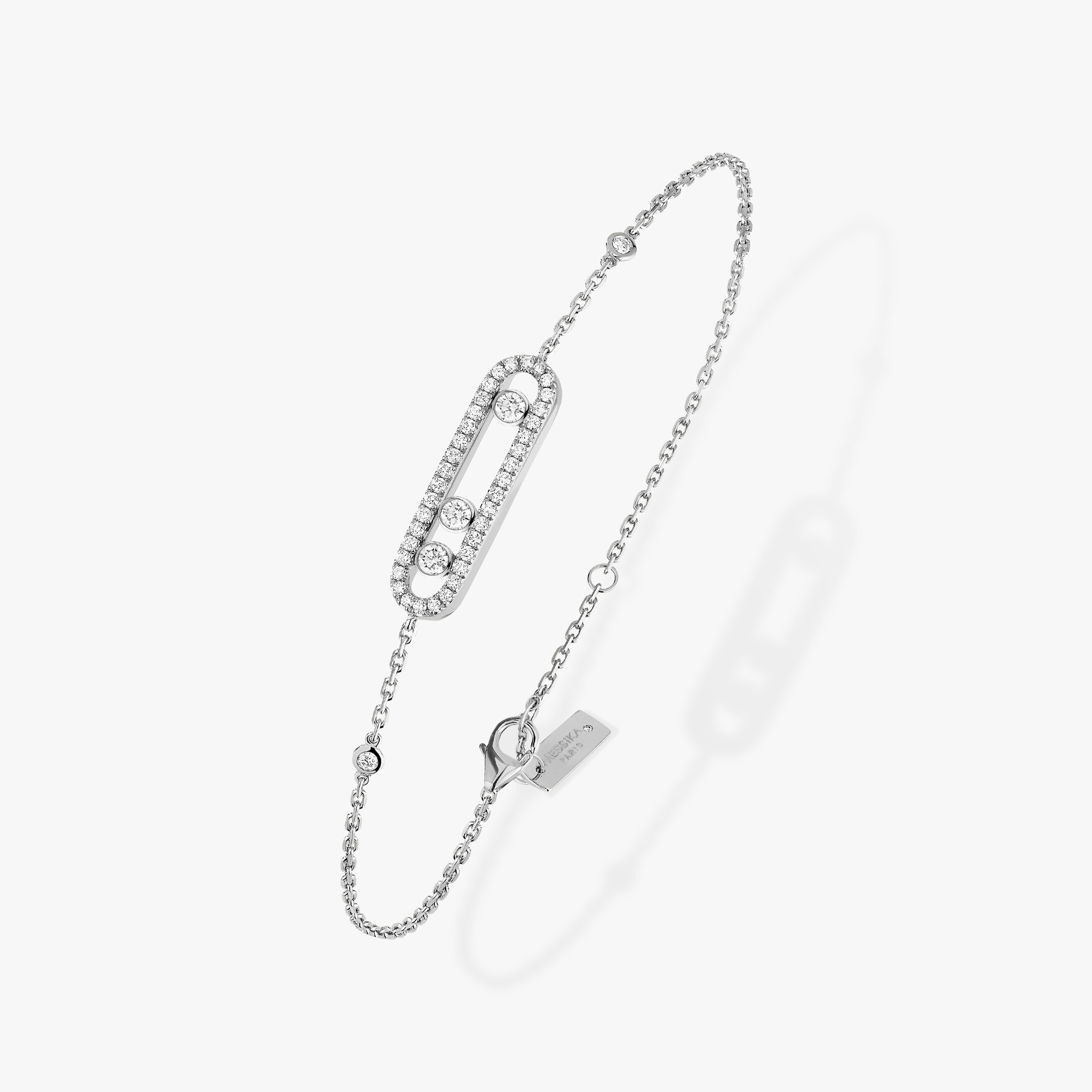 bracelet en or blanc et diamant